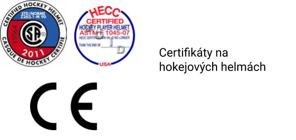 Co značí CE a HEEC certifikáty na hokejových helmách