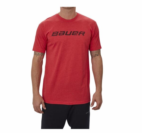 Bauer Triko Bauer Graphic SS Crew YTH, červená, Dětská, S